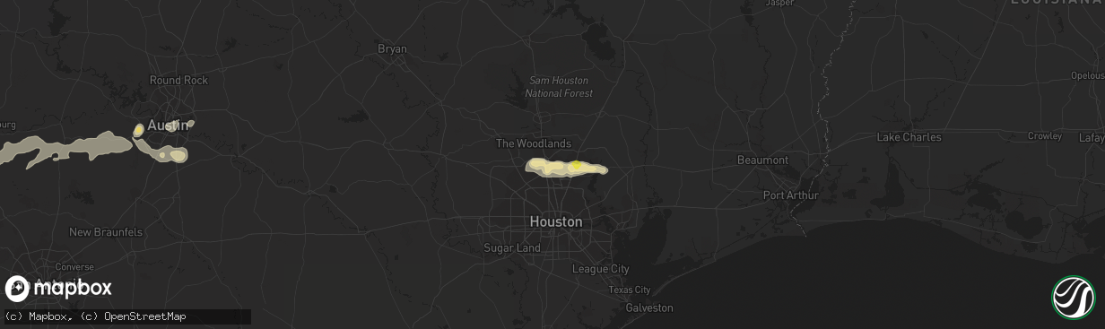 Hail Map in Spring TX on May 3 2019 HailTrace